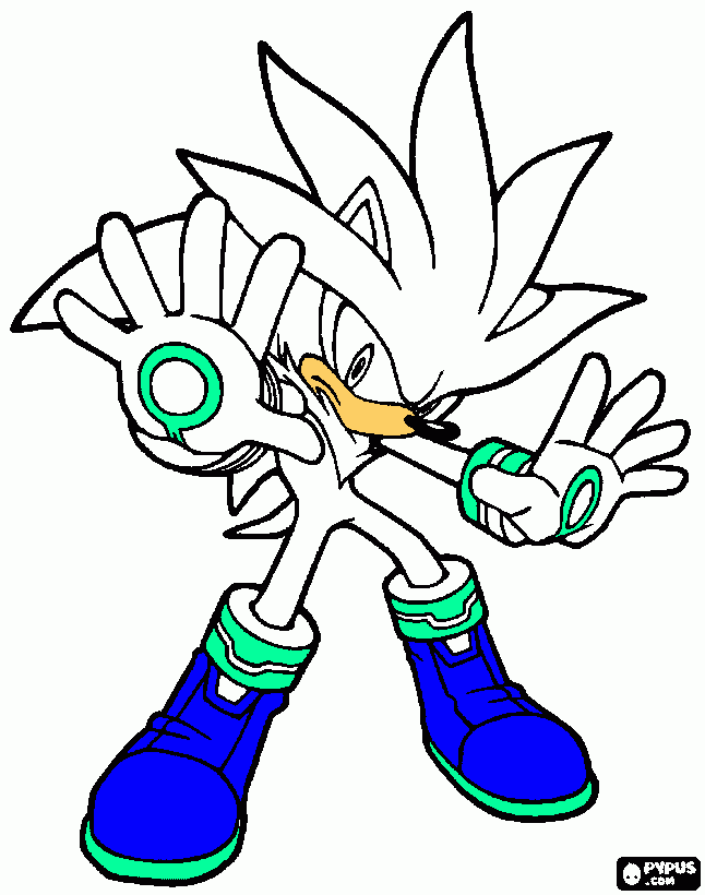 Sonic Silver Coloring Pages