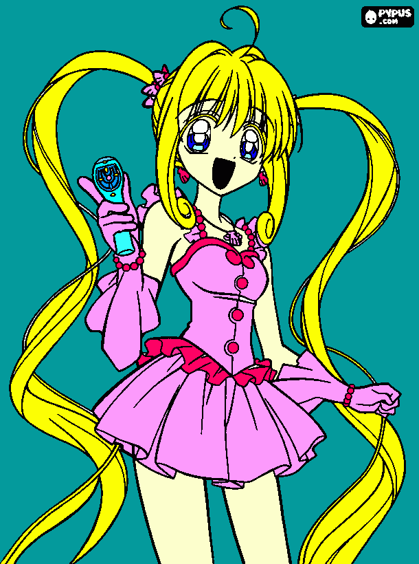 Singer luchia coloring page