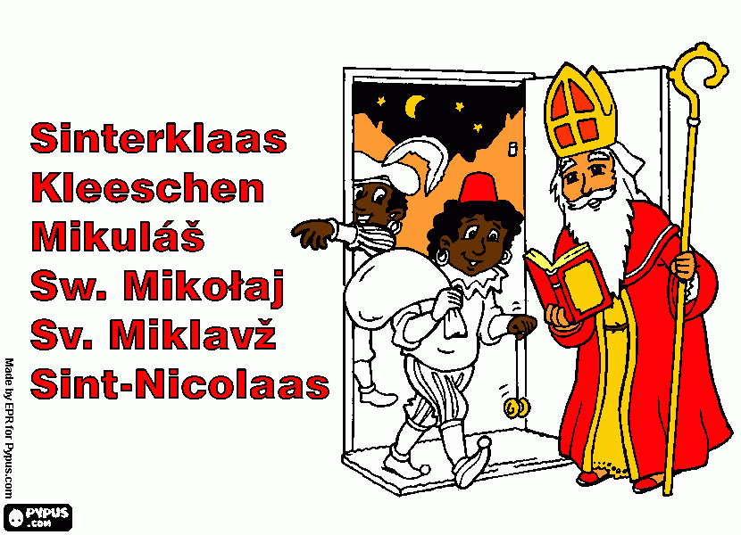 Sinterklaas coloring page