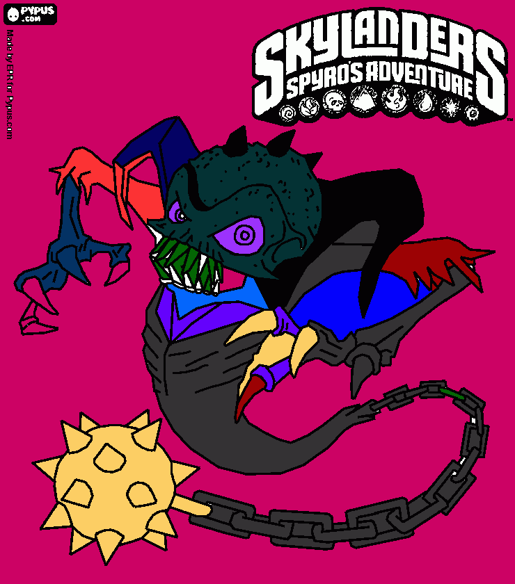 skylander color print coloring page