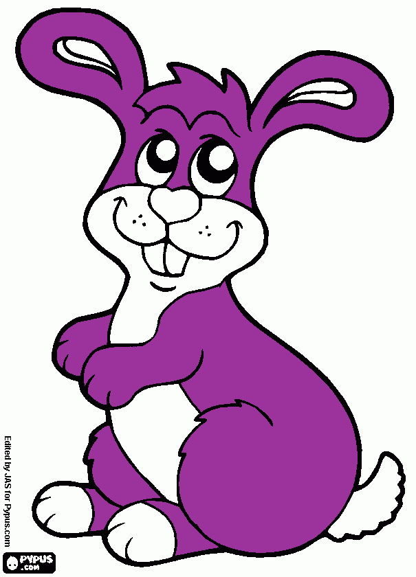 Slug the rabbit coloring page