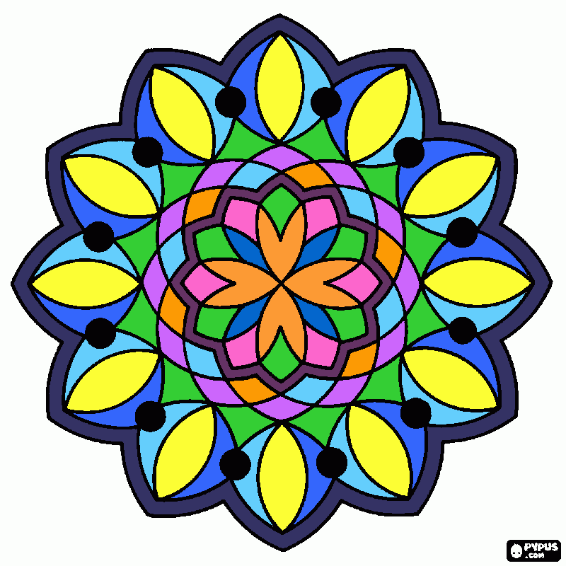 Smiltes mandala coloring page