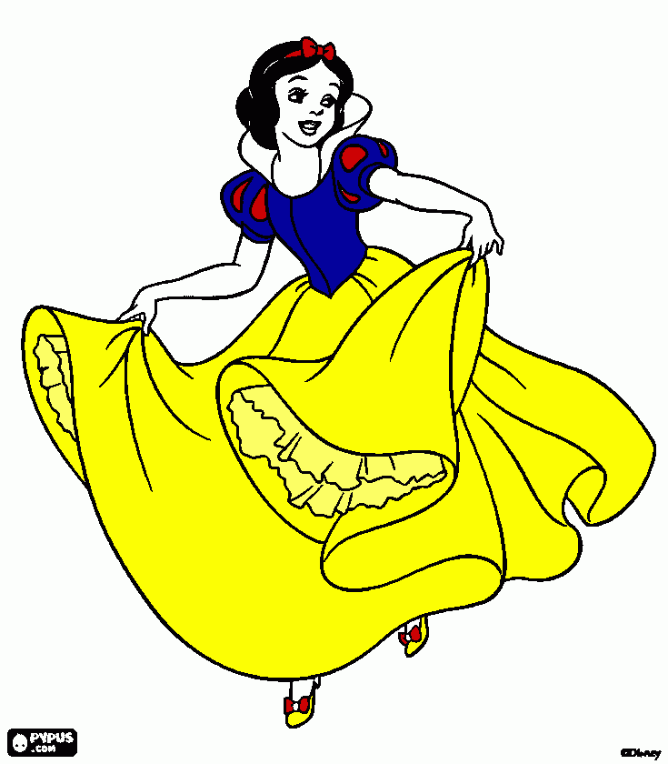 snowhite coloring page