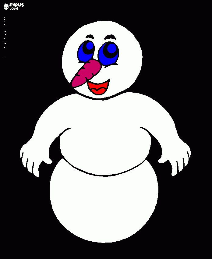 snowman coloring page