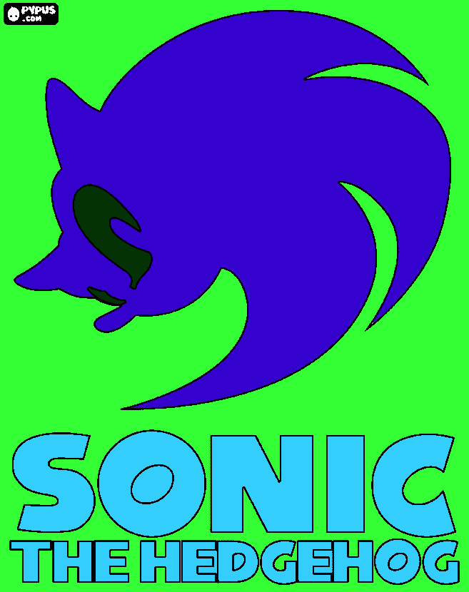 SONIC LOGO coloring page