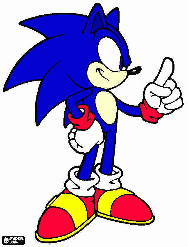 SONIC OMG!!! coloring page