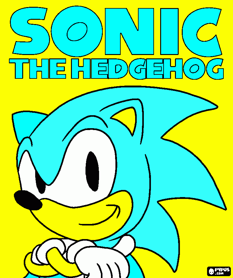 Sonic the hedgehog - classic  coloring page