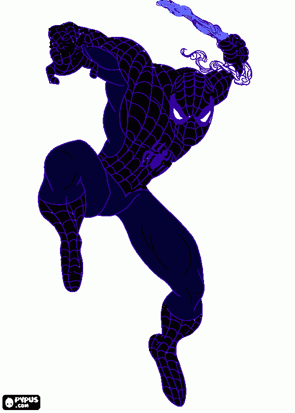 spiderman x custome coloring page