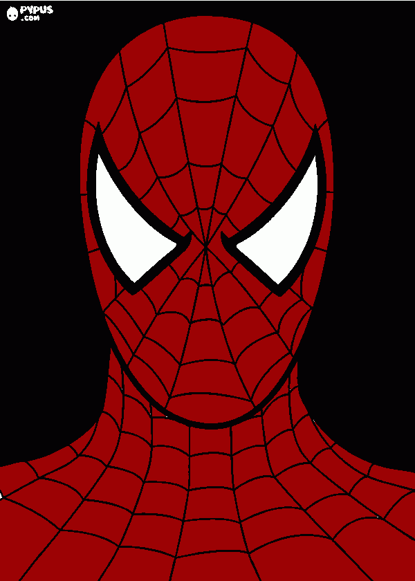 Spidey Portrait coloring page