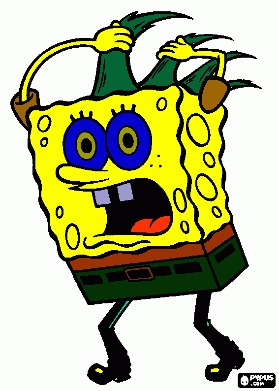 sponge bob square pants coloring page