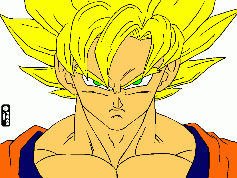 ssgoku cell saga coloring page