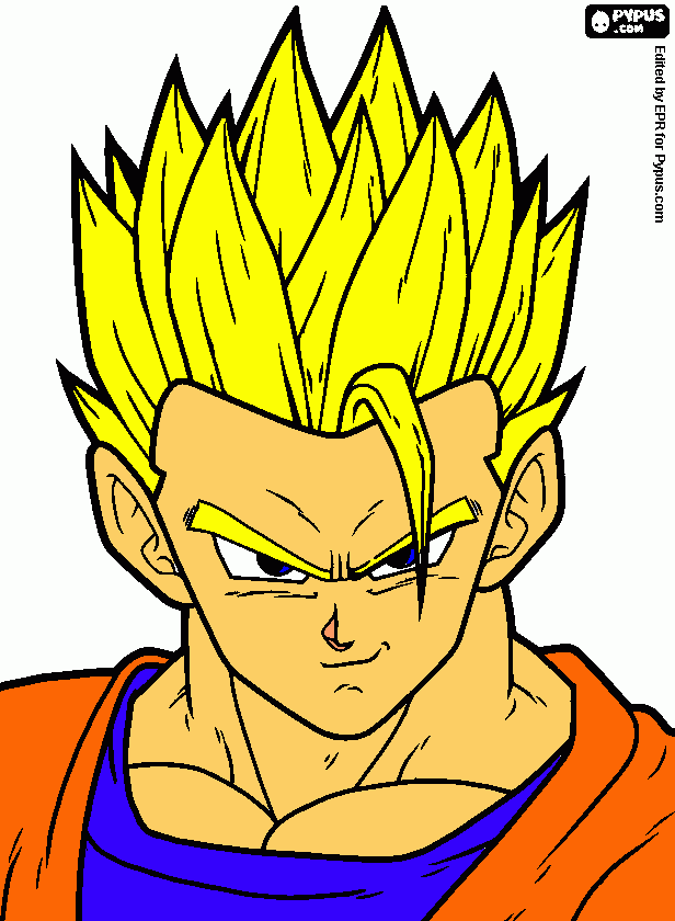 SSJ Gohan (Adult) coloring page