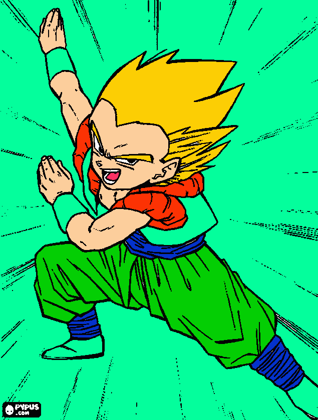 SSJ Maxander- Powered coloring page