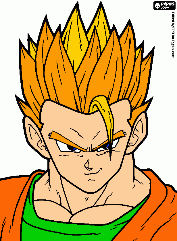 SSJ Mohan coloring page