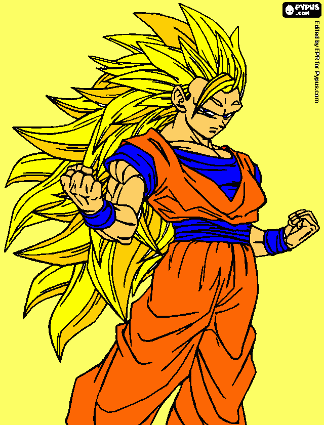 SSJ3 Goku coloring page
