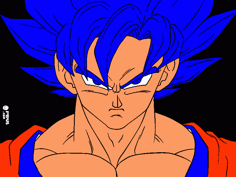 SSJGSSJ Goku coloring page