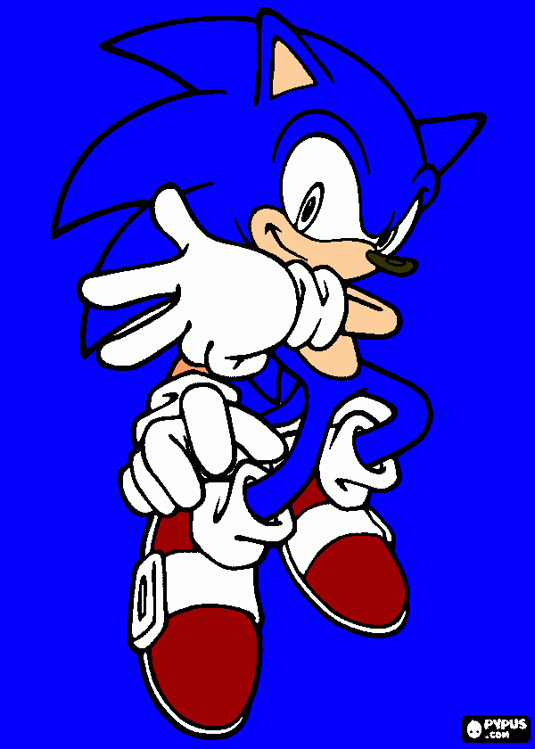 ssonic  coloring page