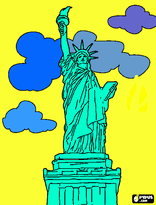 statue of liberty coloring page