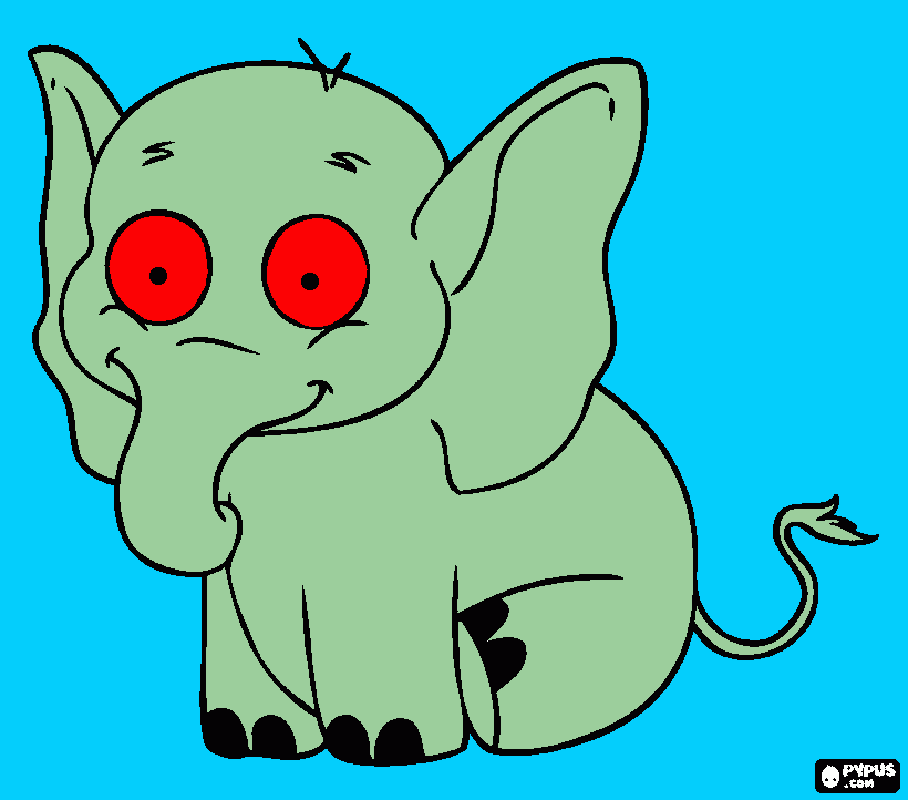 STONER  ELEPHANT coloring page