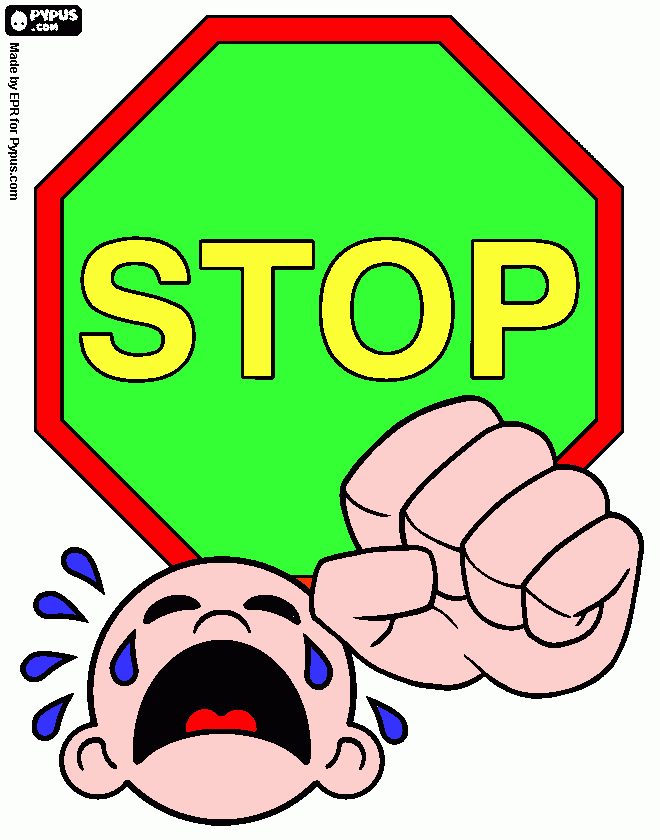 Stop! coloring page