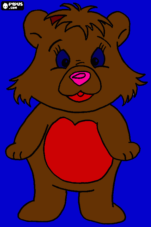 stuffed bear coloring page