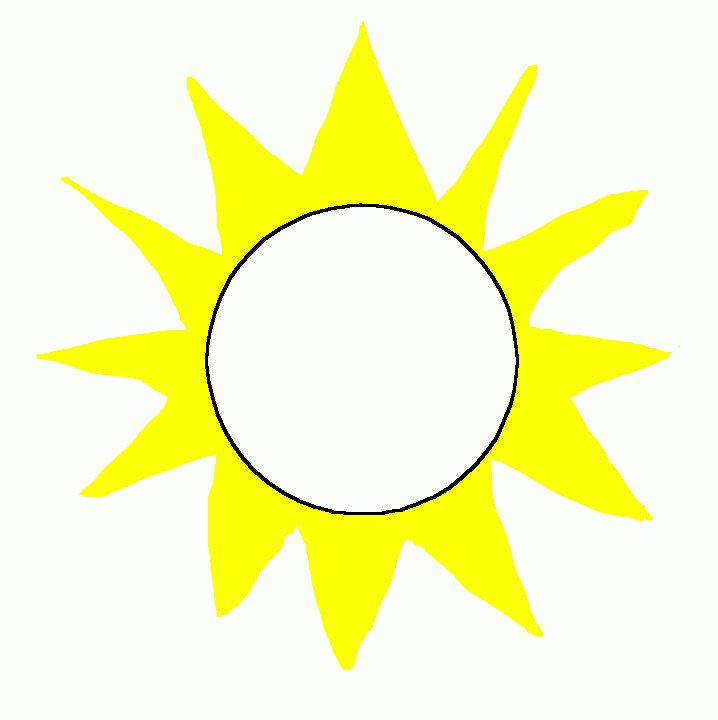 sun drawing coloring page