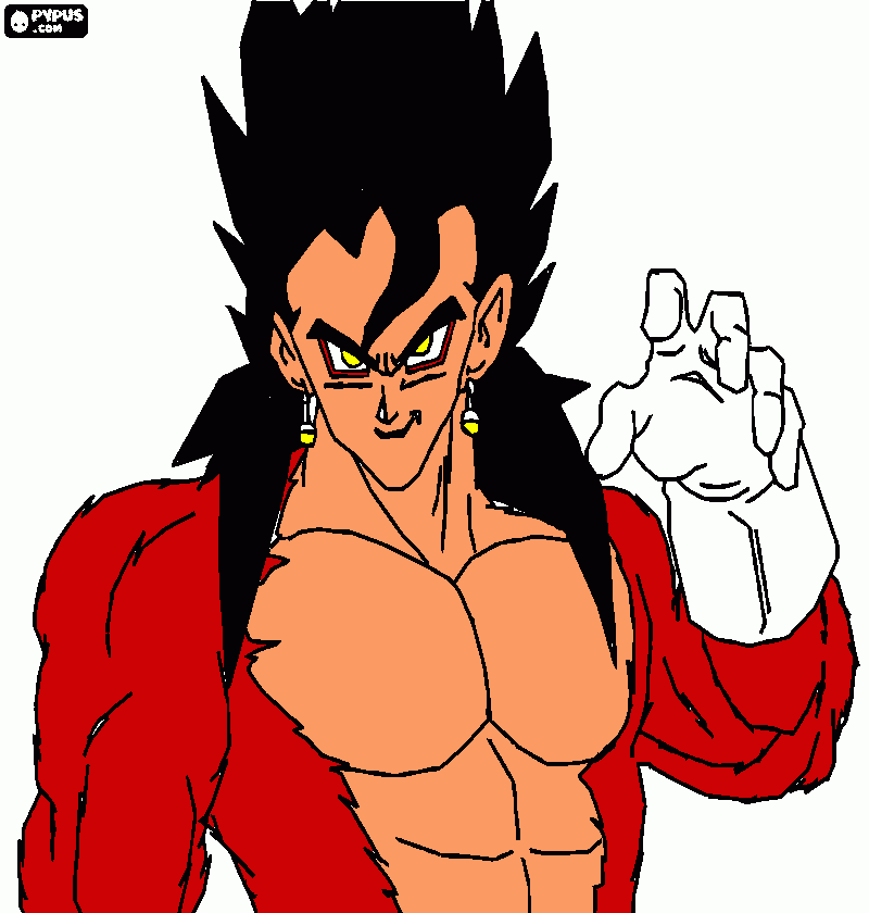 super saiyan 4 vegito coloring page