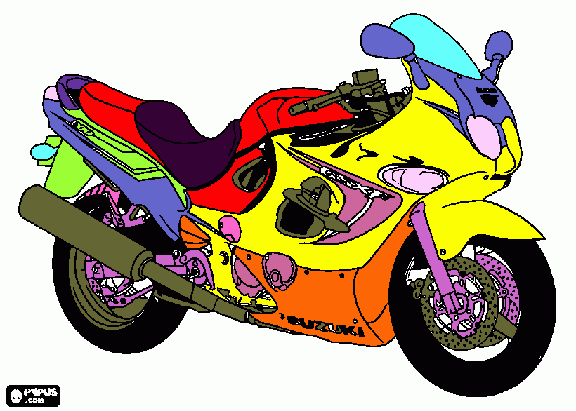 Superbike coloring page