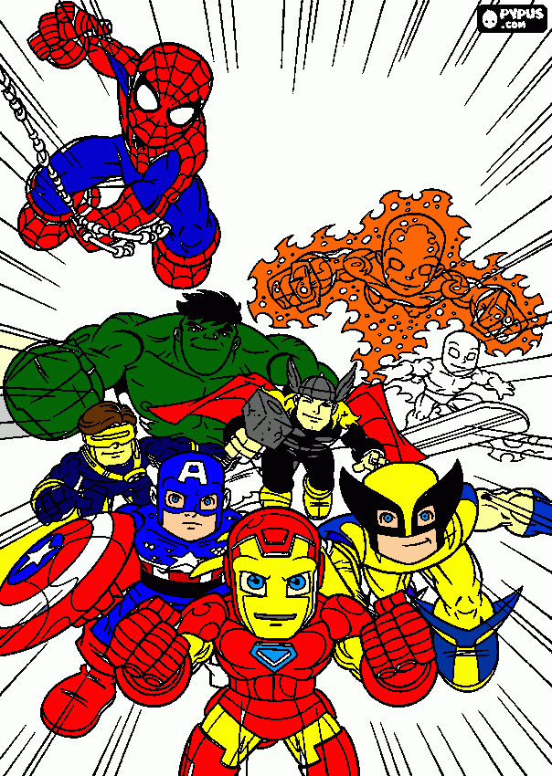 Superhero Squad coloring page