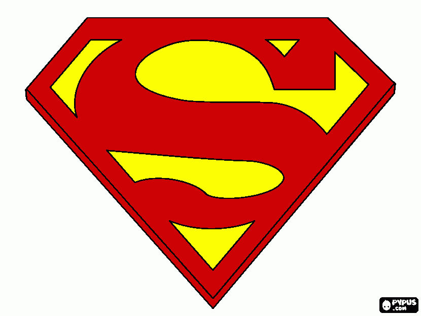 superman emblem coloring page