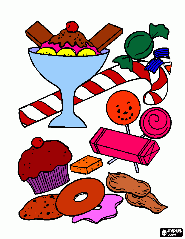 Sweet Candy coloring page