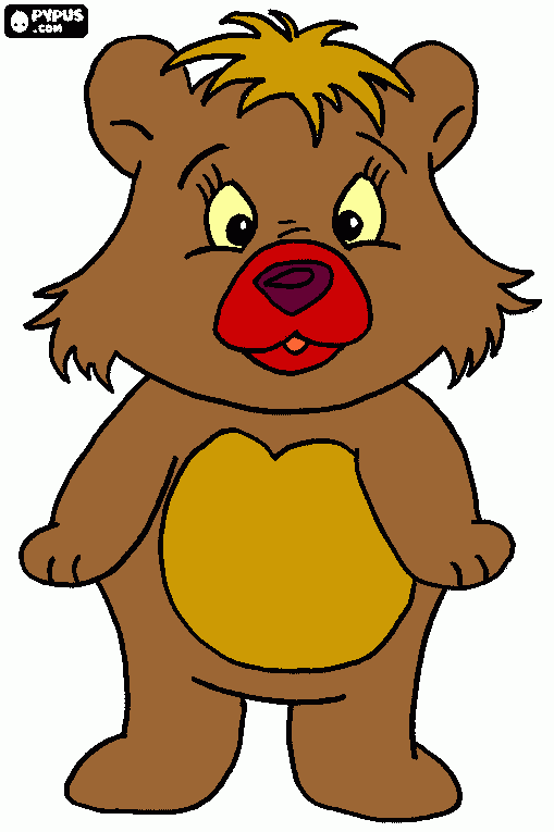 sweet teddy coloring page