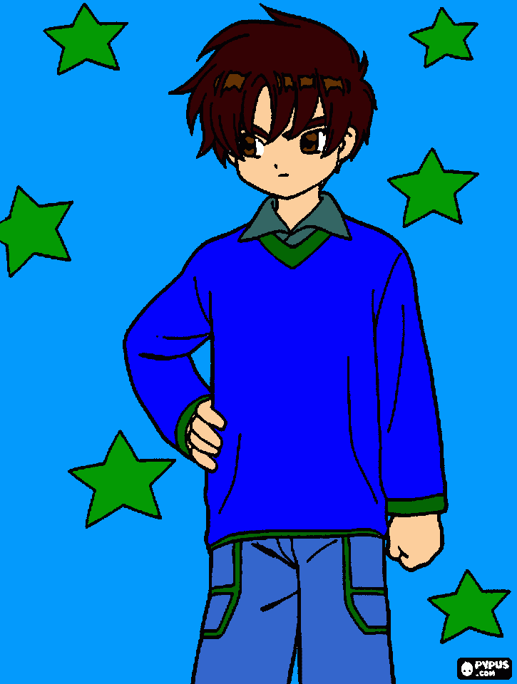 Syaoran coloring page