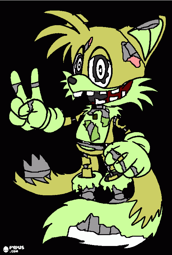 Tails the Springtrap coloring page