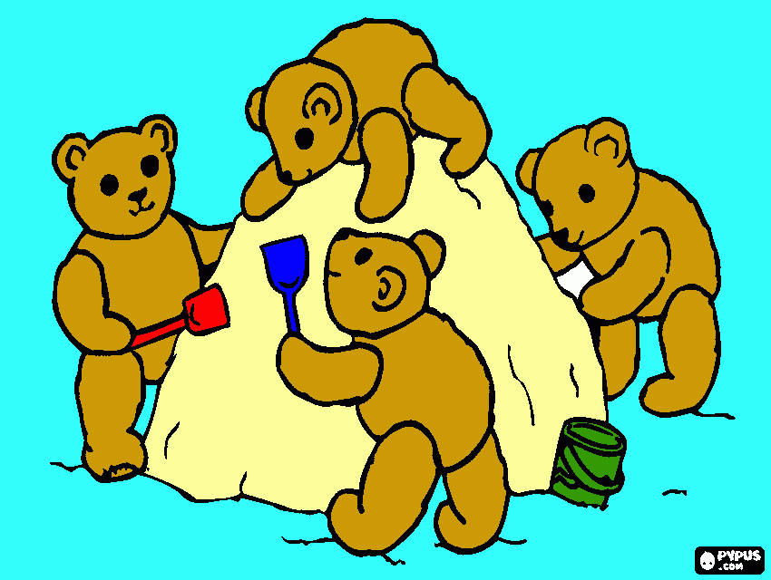 teddy bears coloring page