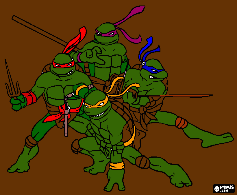 teenage mutant ninjas coloring page