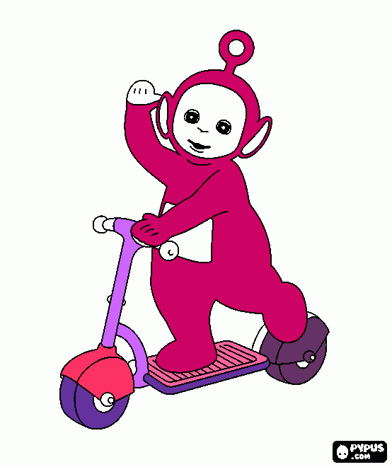 teletubbies - print mom coloring page