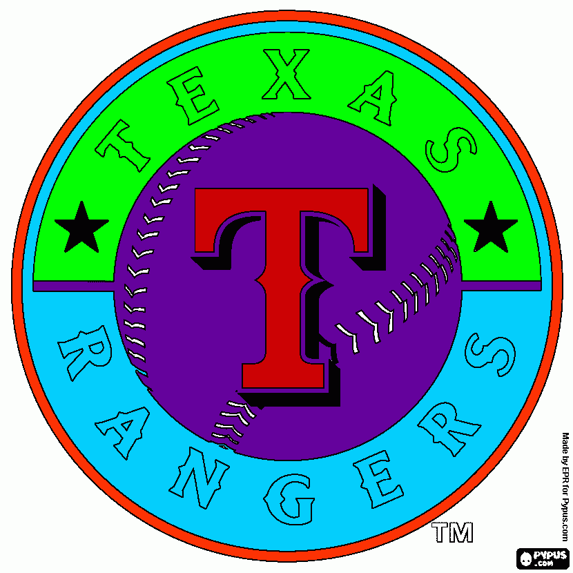 TEXAS RANGERS coloring page