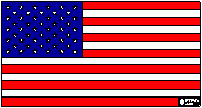 The american flag coloring page