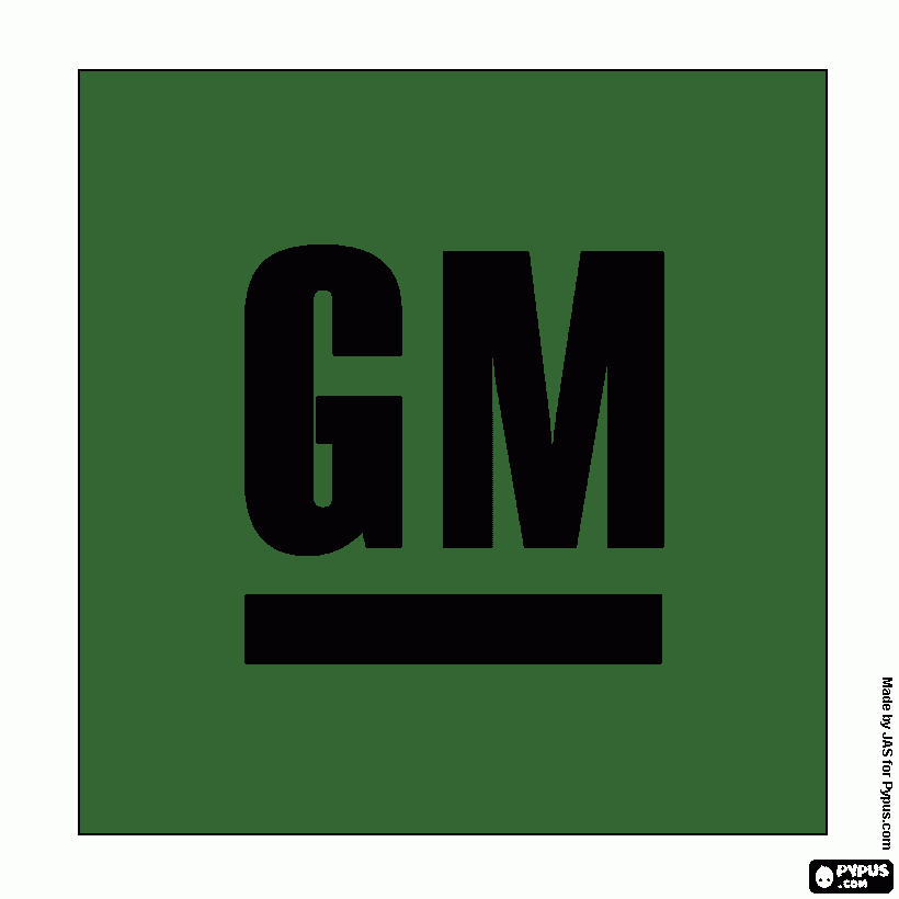 The GM company logo coloring page