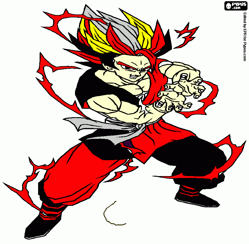 The god of all saiyans The Destroyer .The most powerful saiyan coloring page