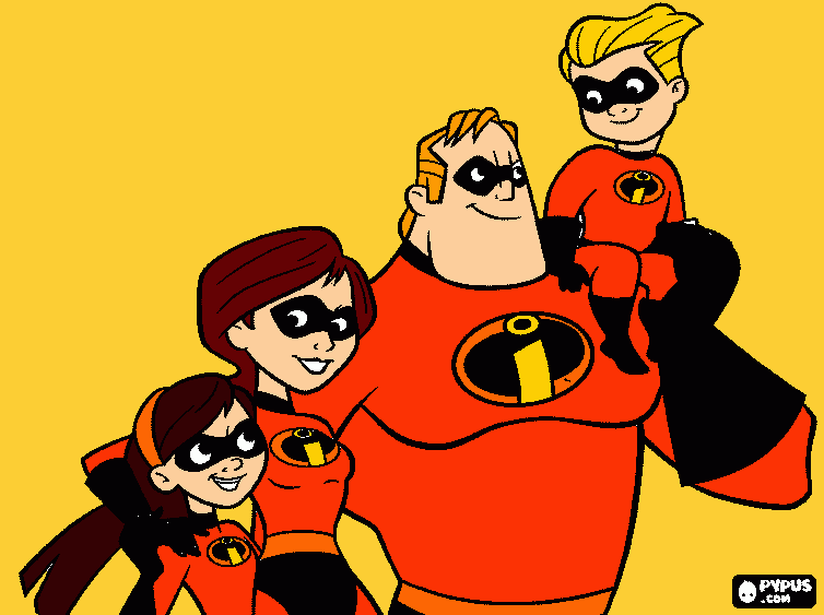 the incredibles :) coloring page