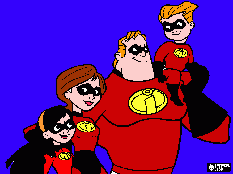 the incredibles coloring page