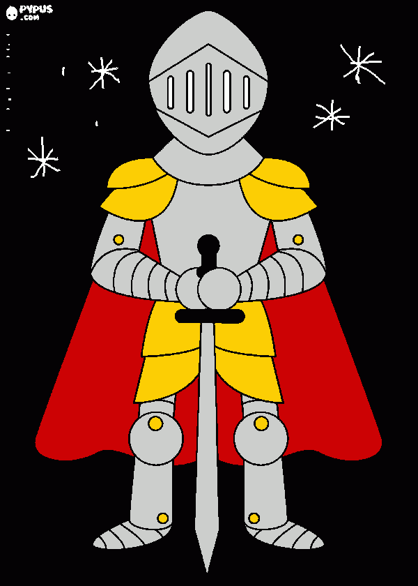 the Knight of Terror!! coloring page