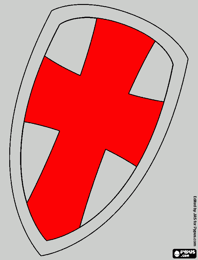 the red shield coloring page