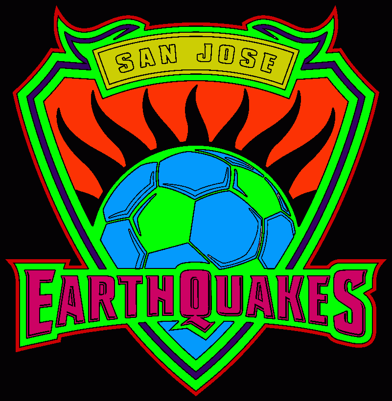the San Jose Earthquakes soccer team coloring page