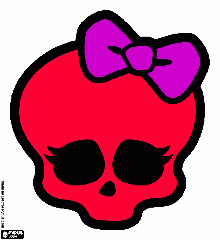 the scull of monster high coloring page