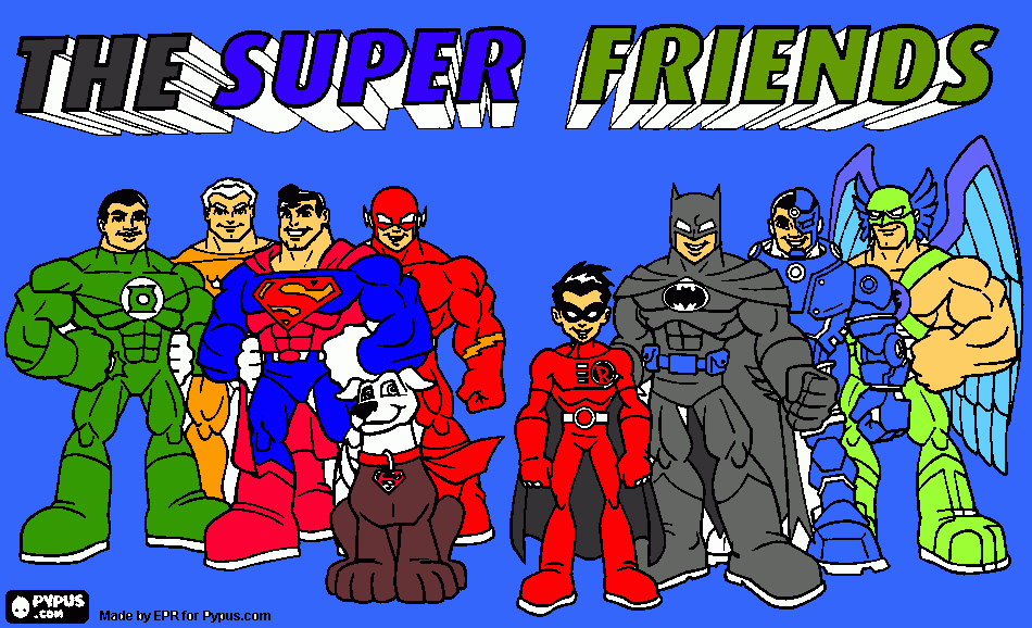 the supers coloring page