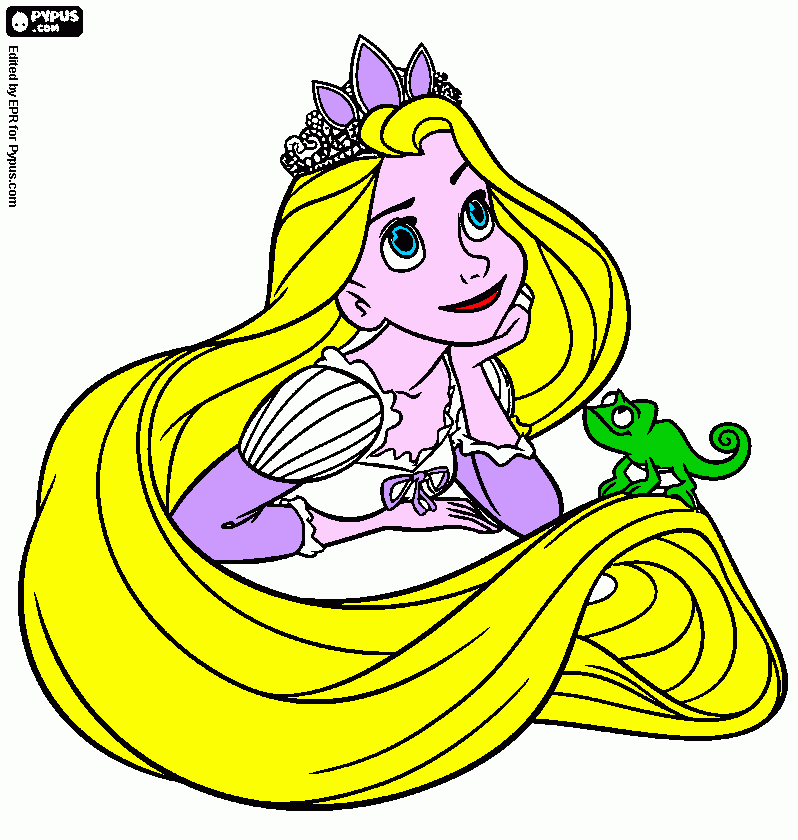 this is rapunzel coloring page