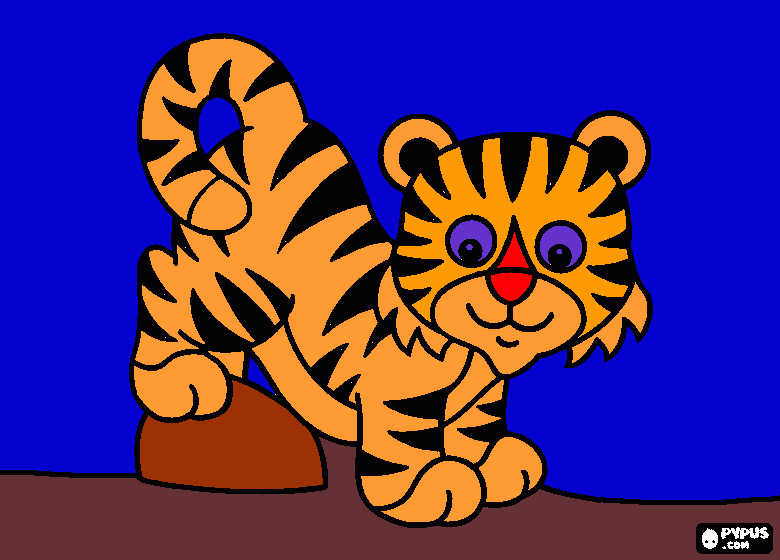 Tiger cub  coloring page